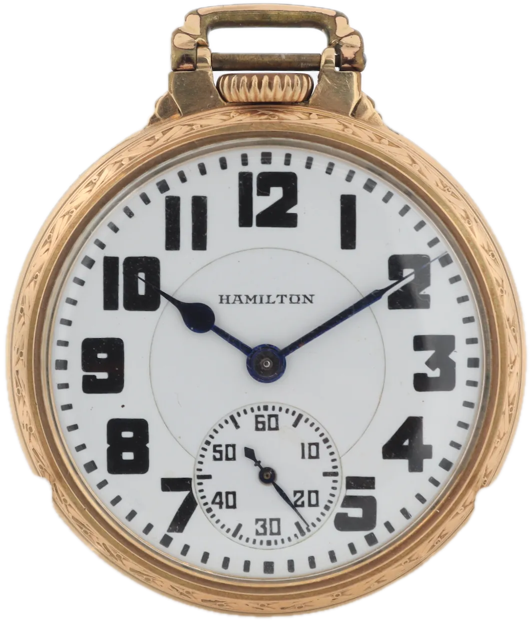 Vintage 16s 1934 Hamilton Bar over Crown 21 Jewel Railroad Pocket Watch 992E