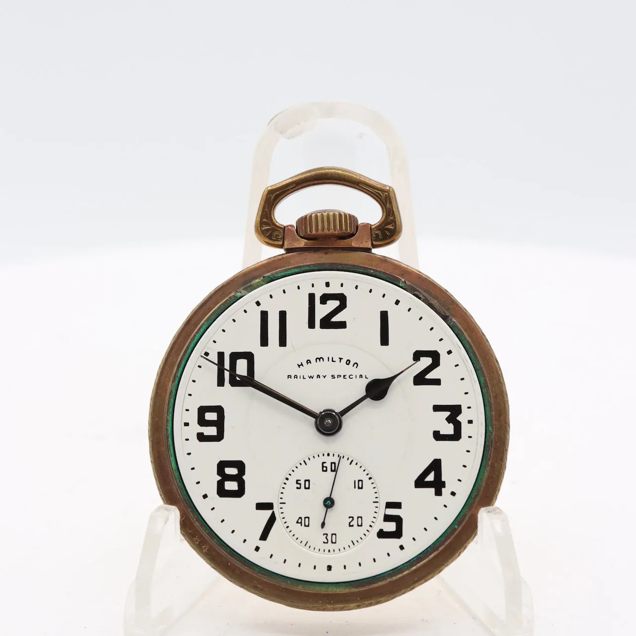 Vintage 16s 1948 Hamilton Railway Special Railroad Pocket Watch 992B 10k GF