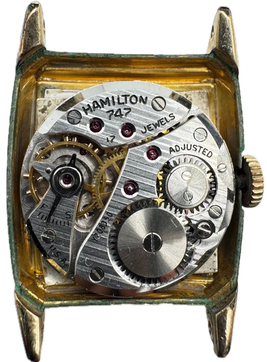 Vintage 1948 Hamilton Forbes Men's Mechanical Wristwatch 747 USA 14k GF