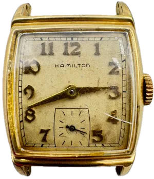 Vintage 1948 Hamilton Forbes Men's Mechanical Wristwatch 747 USA 14k GF