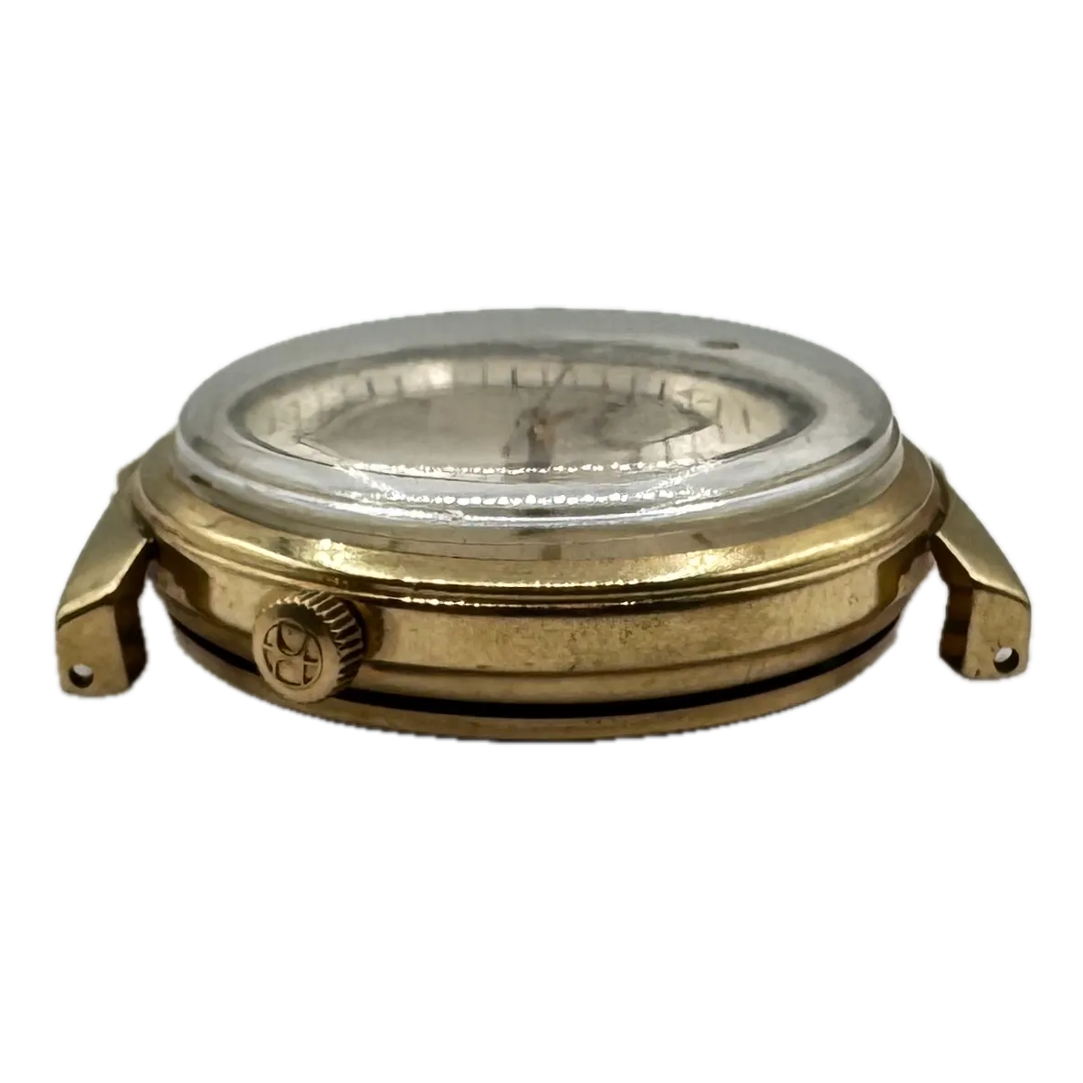 Vintage 34mm Hamilton Beige Sunburst Men's Electric Wristwatch 505 USA 10k GF