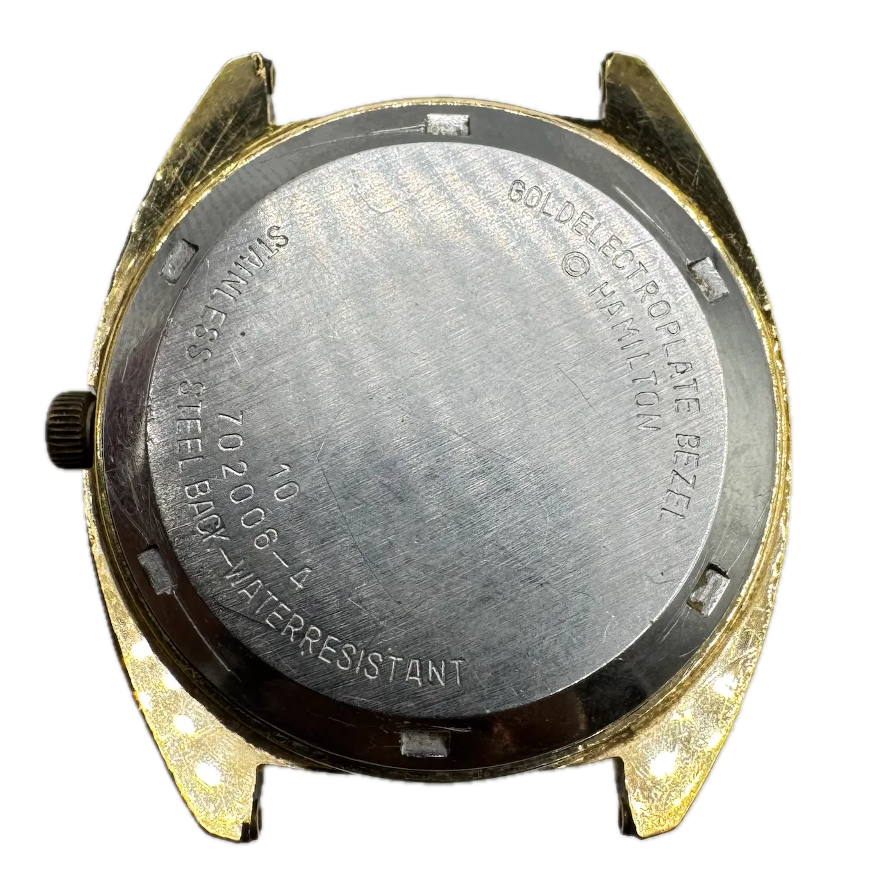 Vintage 37mm Hamilton Sunburst Day Date Men's Electronic Wristwatch 702 Swiss