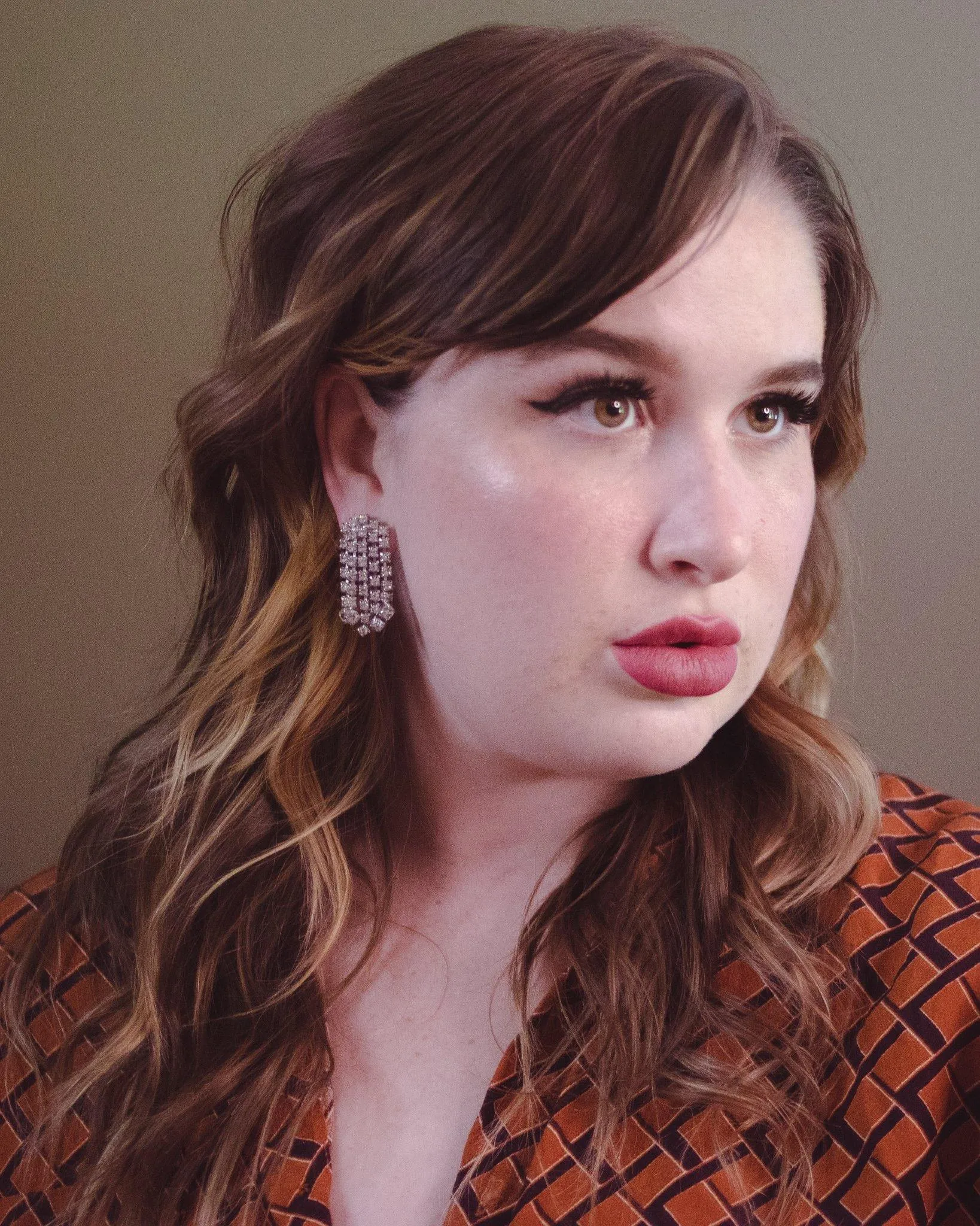 Vintage Art Deco Rhinestone Fringe Earrings