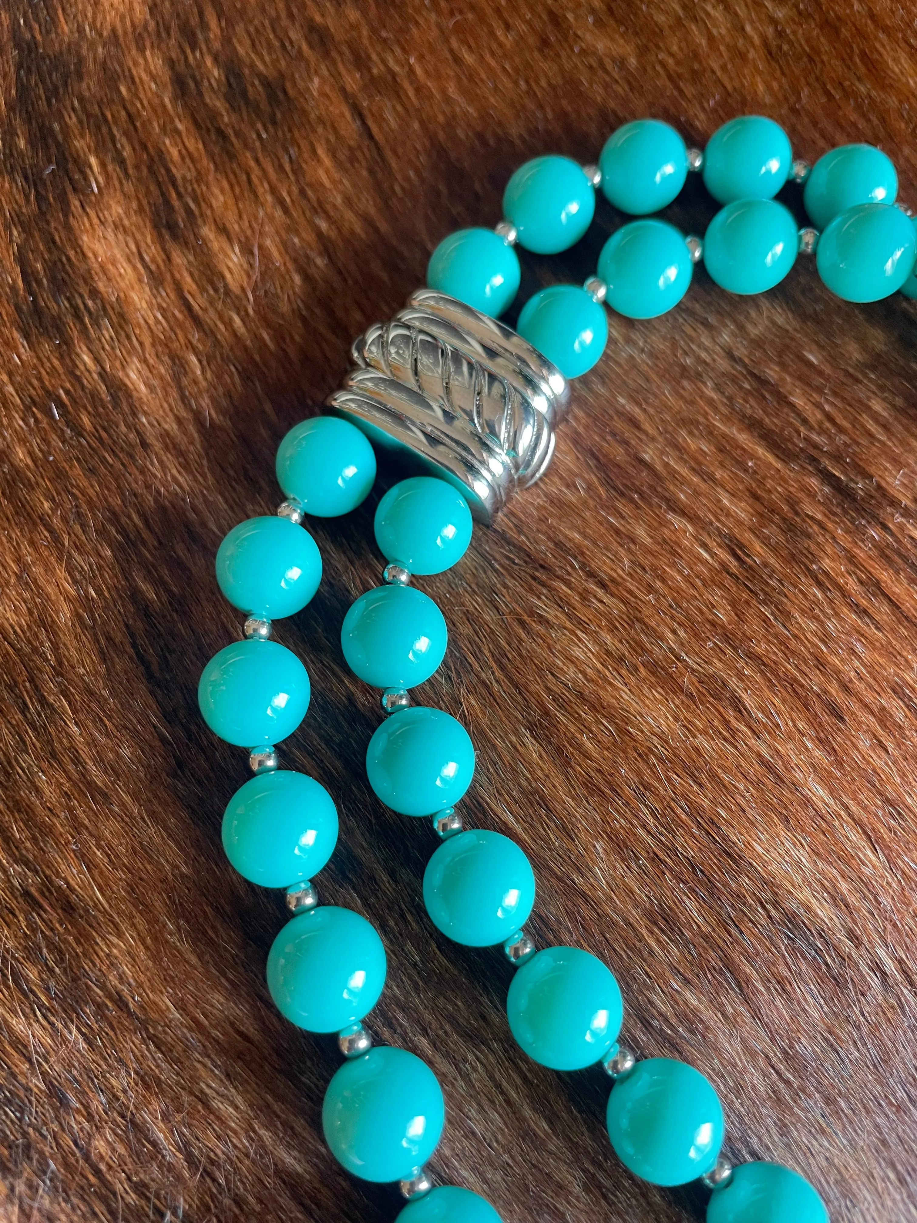 Vintage Beaded Turquoise Necklace