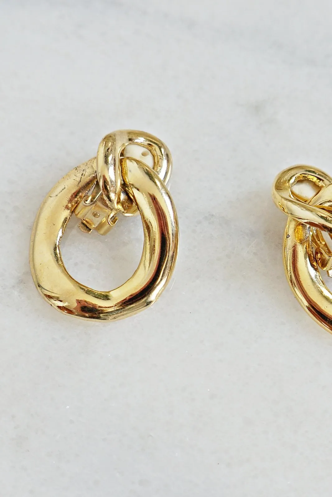 Vintage Doorknocker Oval Earrings