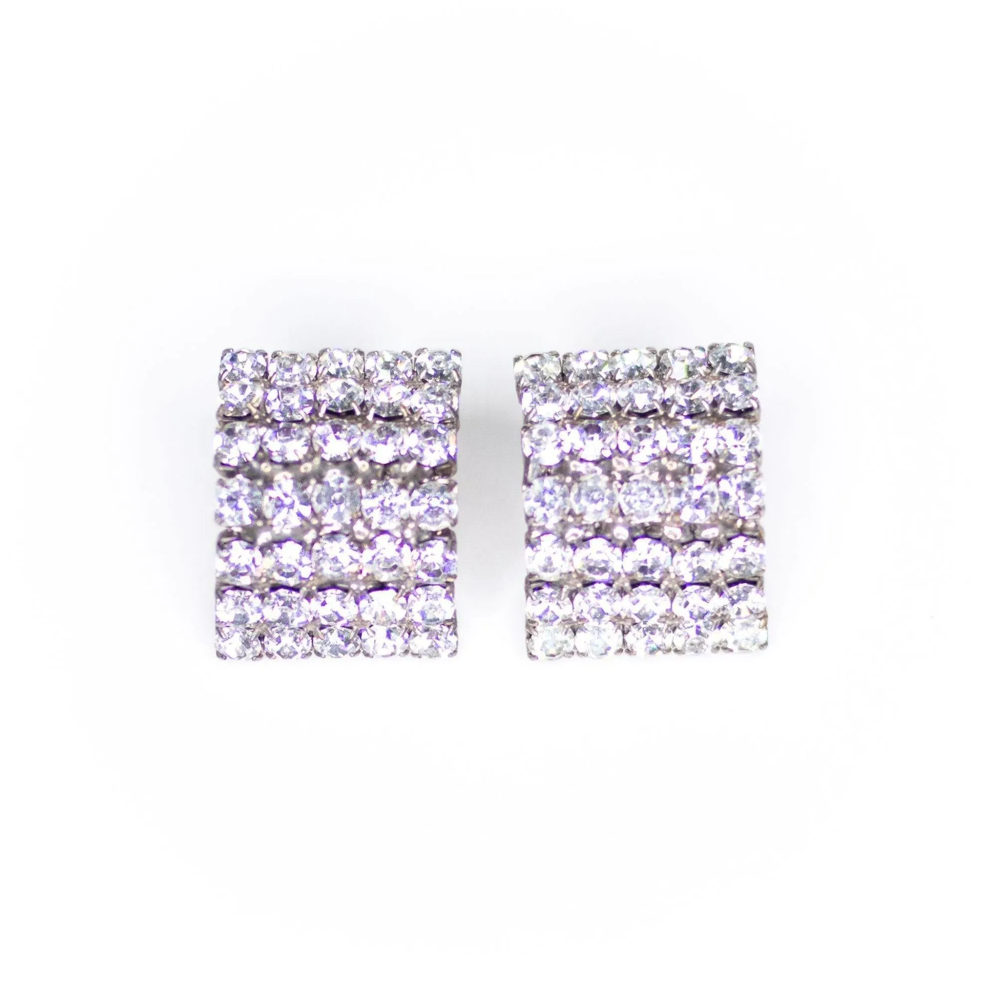 Vintage Eisenberg Ice Rhinestone Statement Earrings