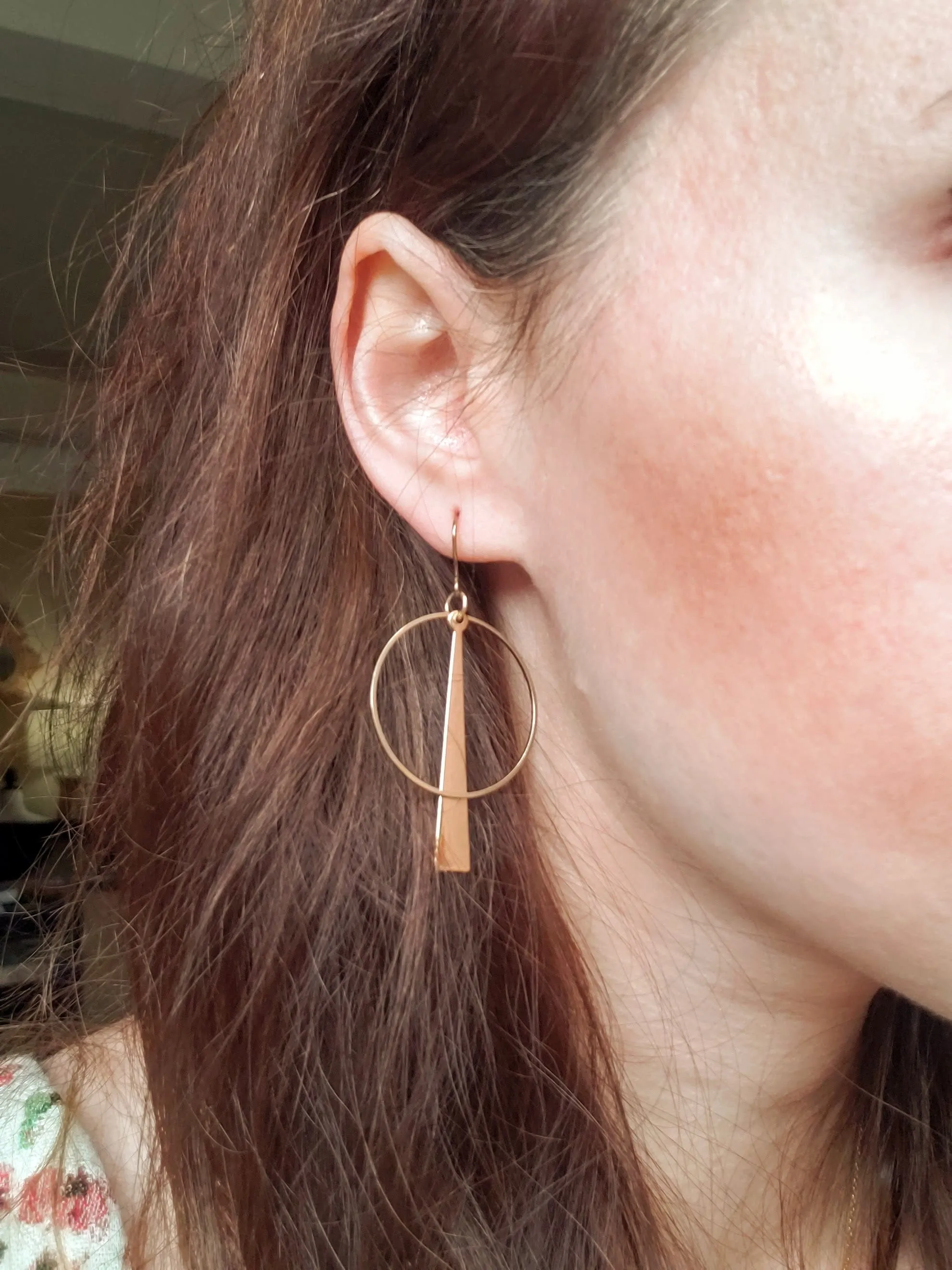 Vintage - Gold Hoop Deco Earrings