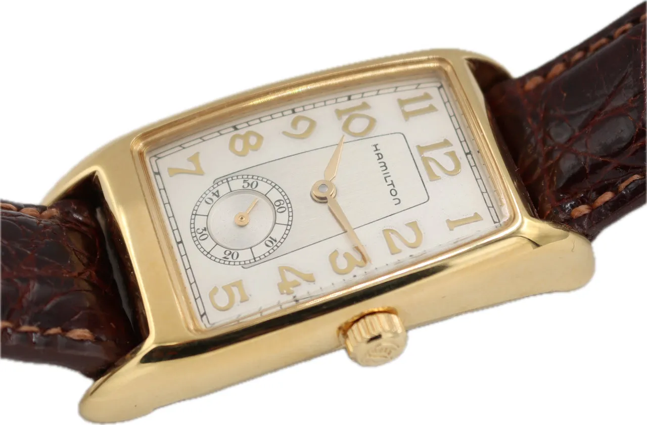 Vintage Hamilton 6140 Assymetrical Men's Quartz Wristwatch Swiss Gold Tone