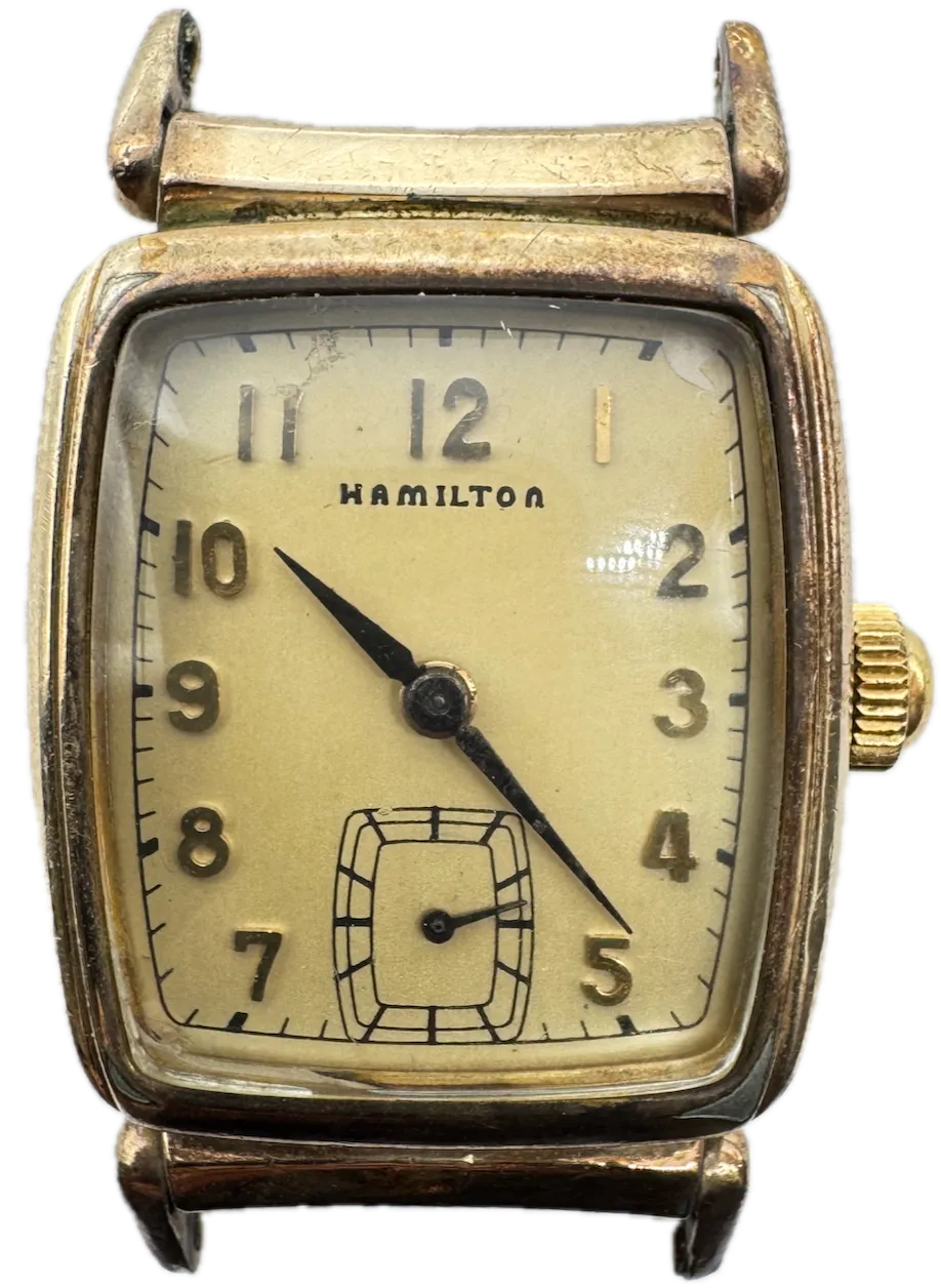 Vintage Hamilton Articulating Lugs Men's Mechanical Wristwatch 980 USA 10k GF