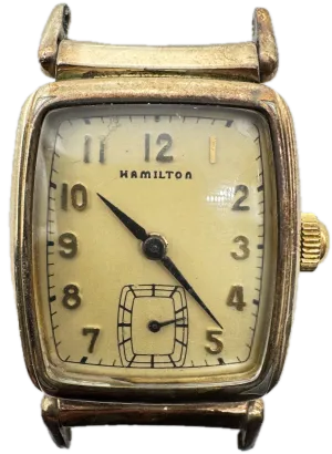Vintage Hamilton Articulating Lugs Men's Mechanical Wristwatch 980 USA 10k GF
