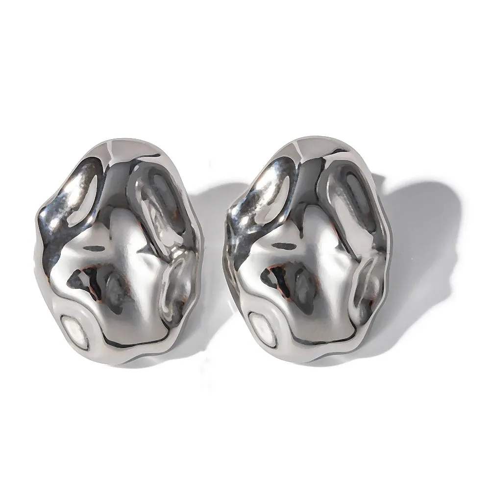 Vintage Hammered Clip on Earrings