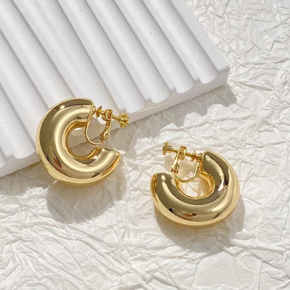 Vintage Hoop Clip on Earring