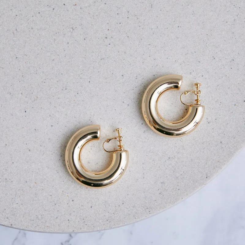 Vintage Hoop Clip on Earring