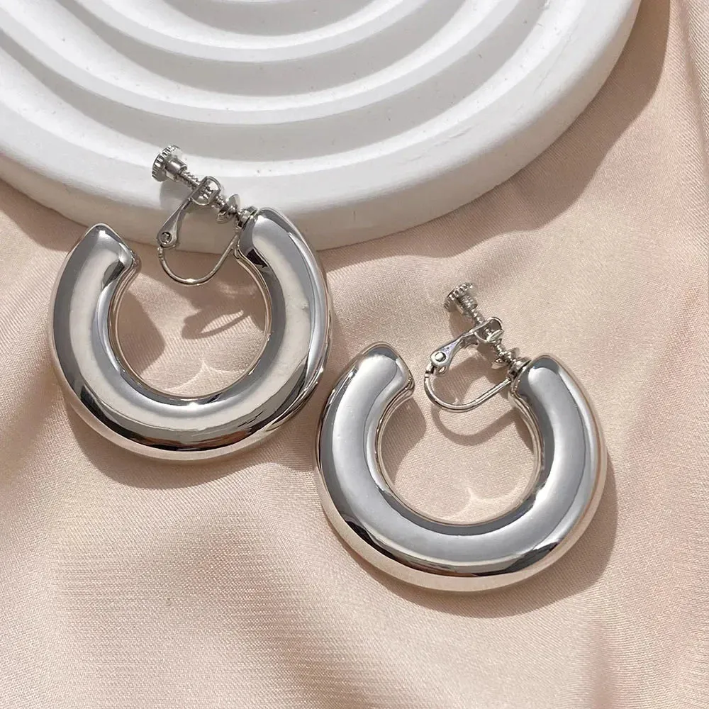 Vintage Hoop Clip on Earring