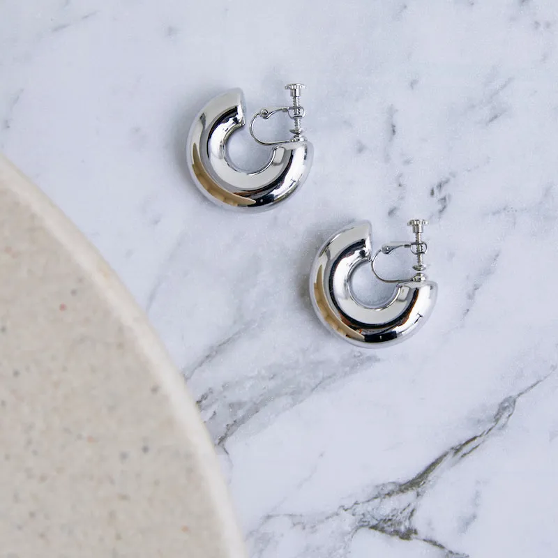 Vintage Hoop Clip on Earring