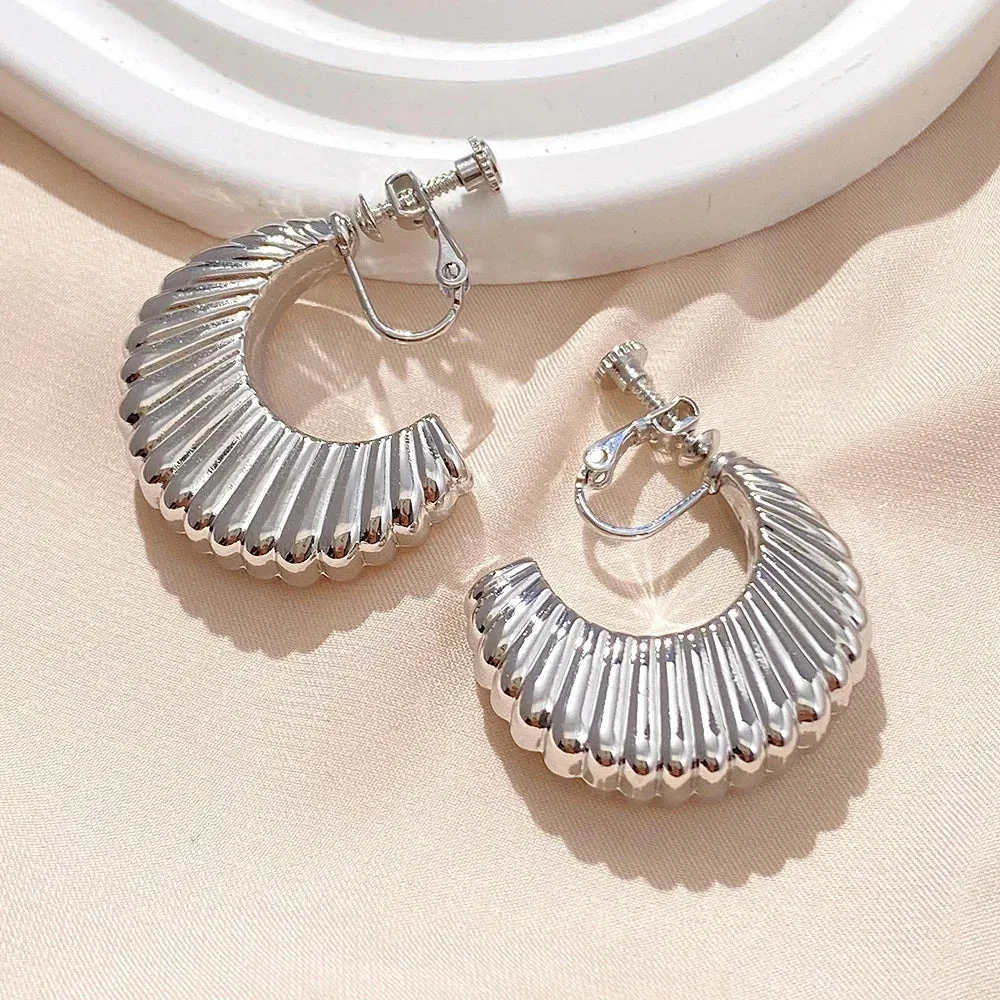 Vintage Hoop Clip on Earring