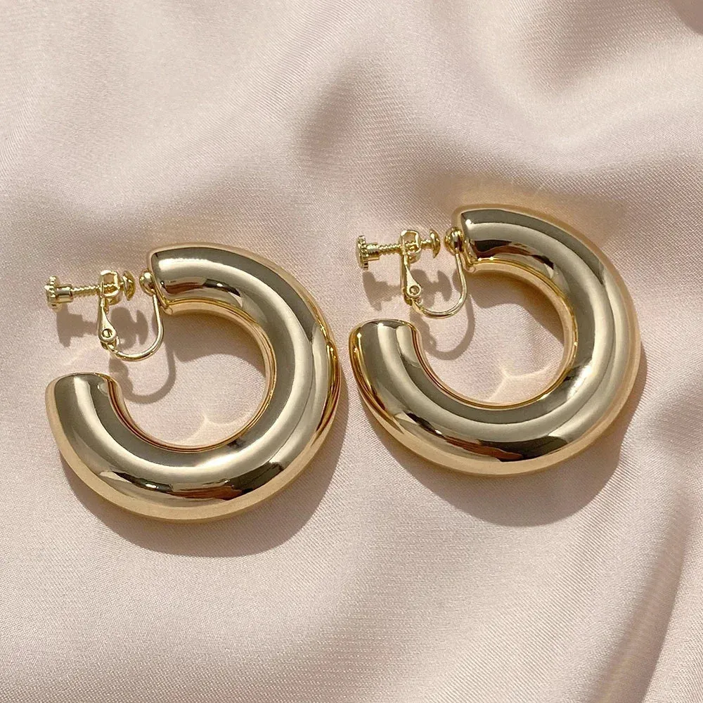 Vintage Hoop Clip on Earring