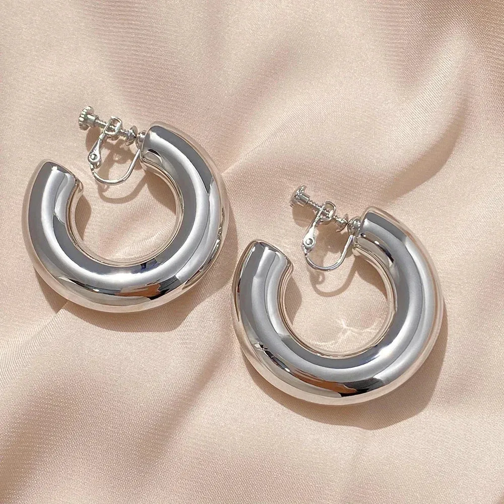 Vintage Hoop Clip on Earring