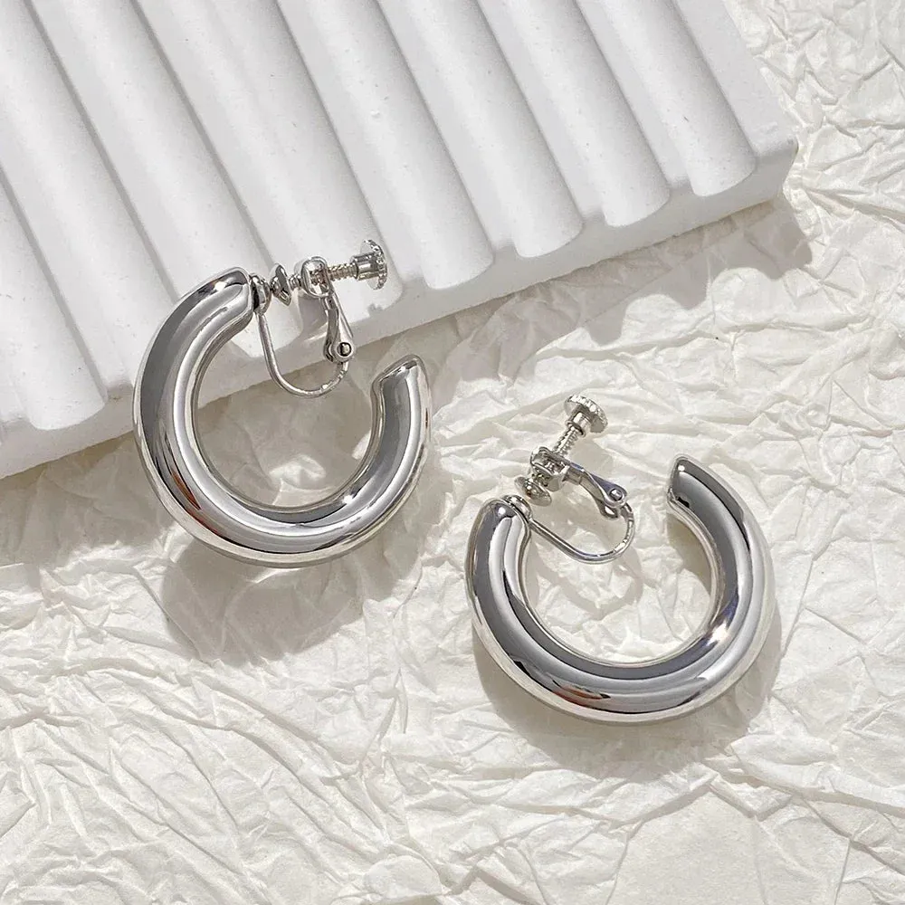Vintage Hoop Clip on Earring