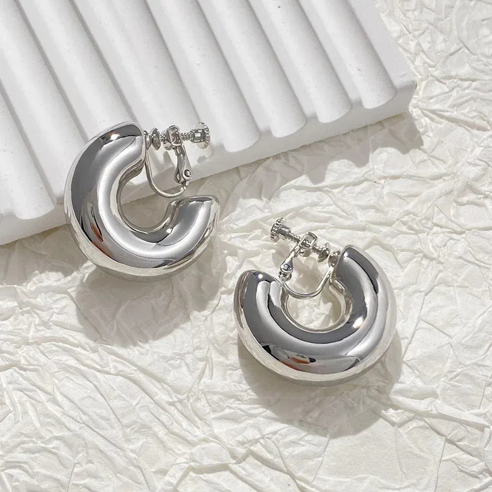 Vintage Hoop Clip on Earring