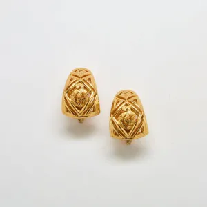 Vintage Monet Deco Cutout Earrings