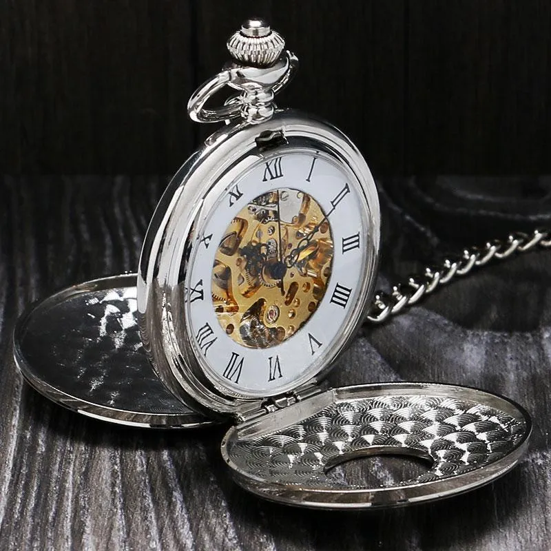 Vintage Silver Mechanical Pocket Watch - Gloria