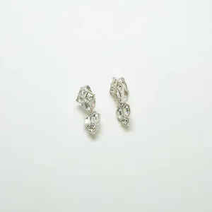 Vintage Swarovski Geometric Pavé Drop Earrings