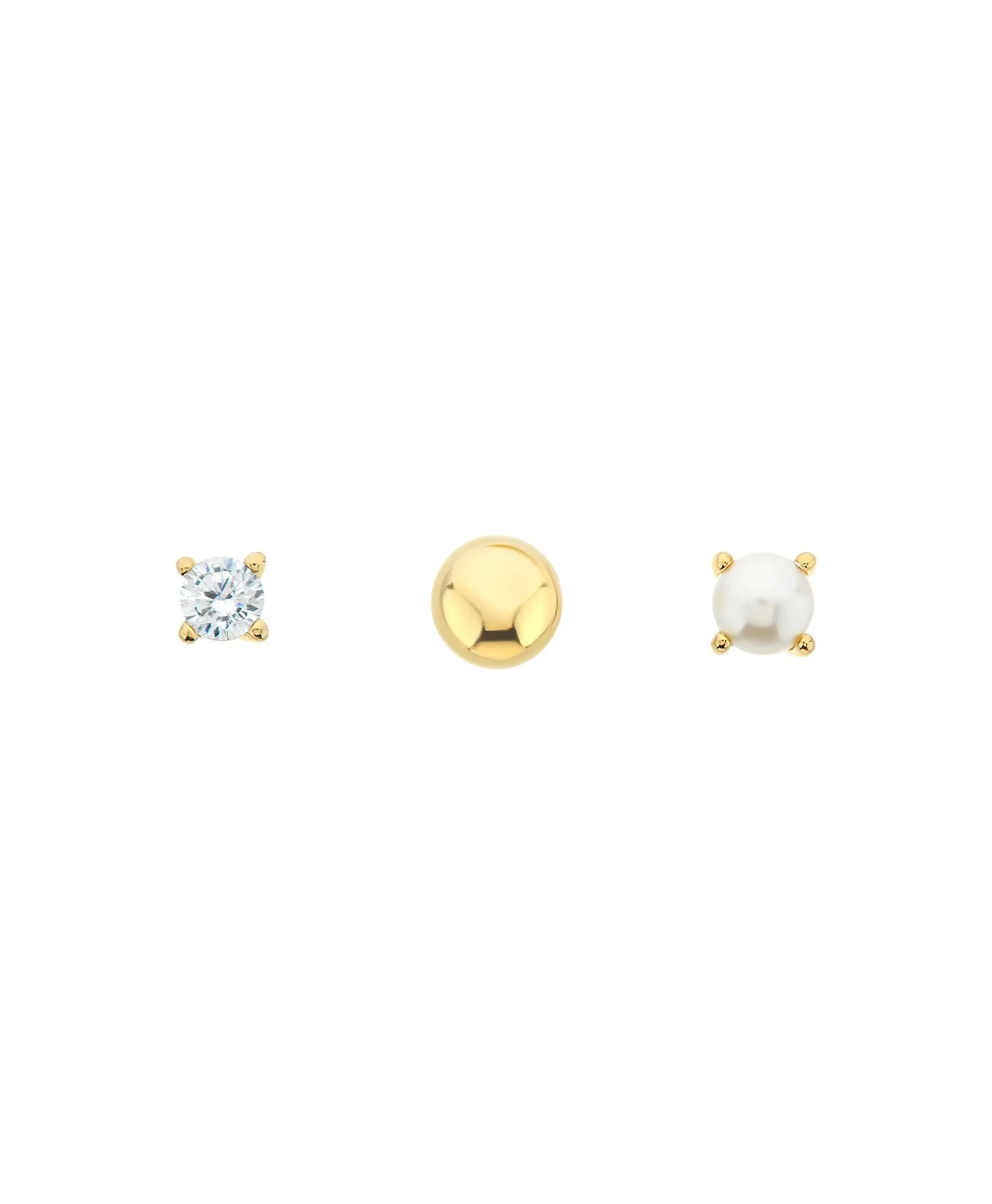 Vision Studs Set 18ct Gold Plated