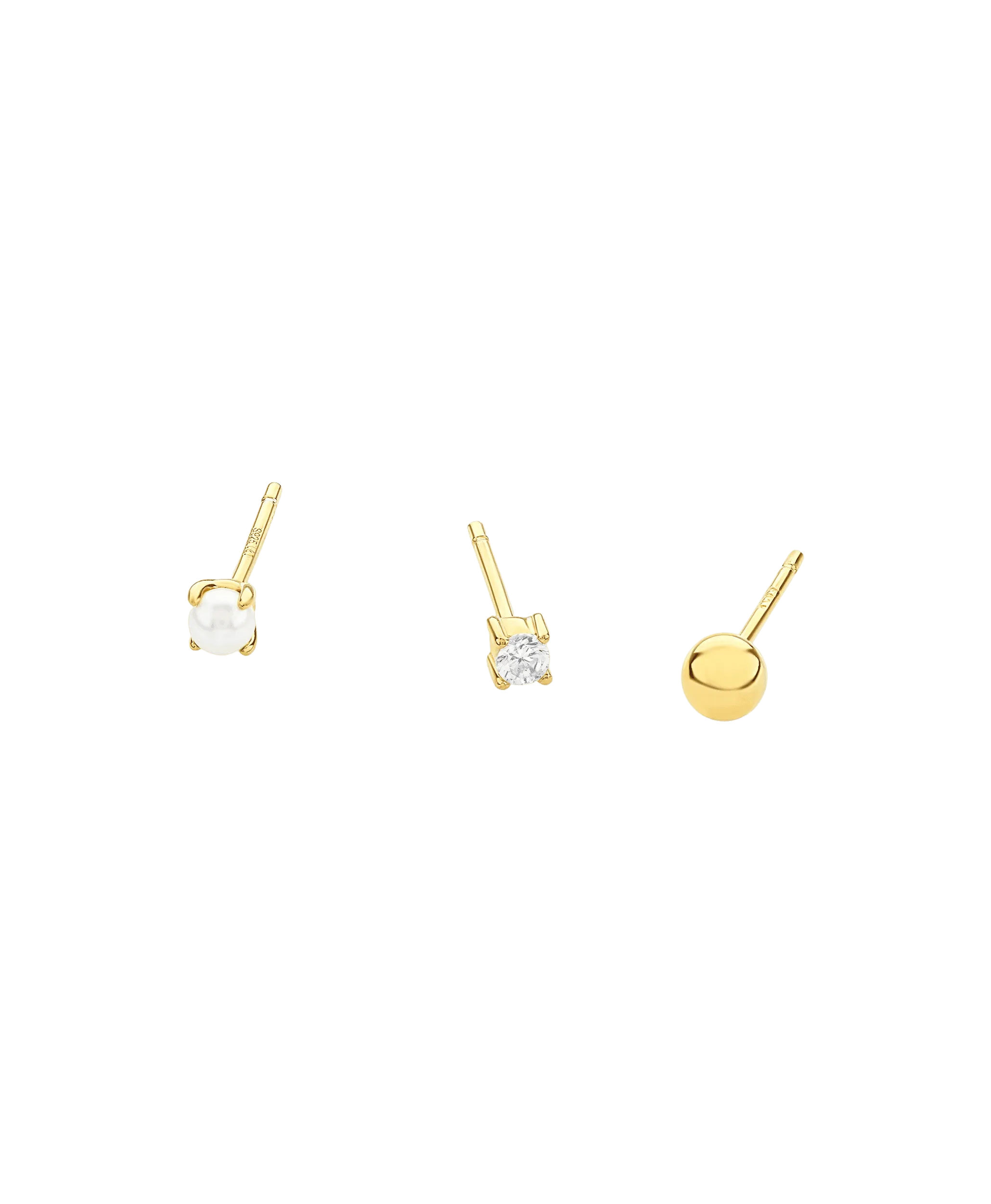 Vision Studs Set 18ct Gold Plated