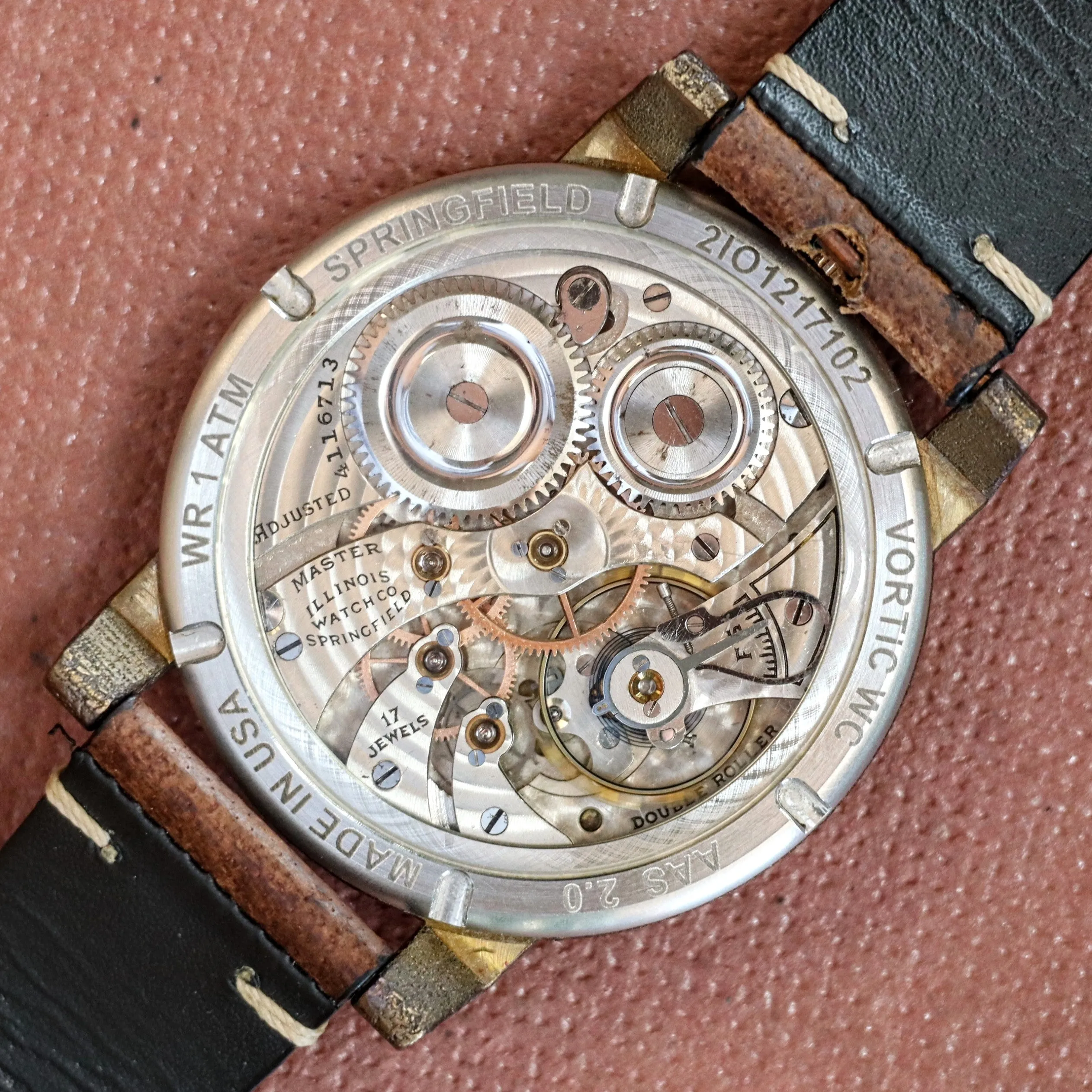 Vortic The Springfield 102 47mm Watch 1922 ILLINOIS Pocket Watch Conversion