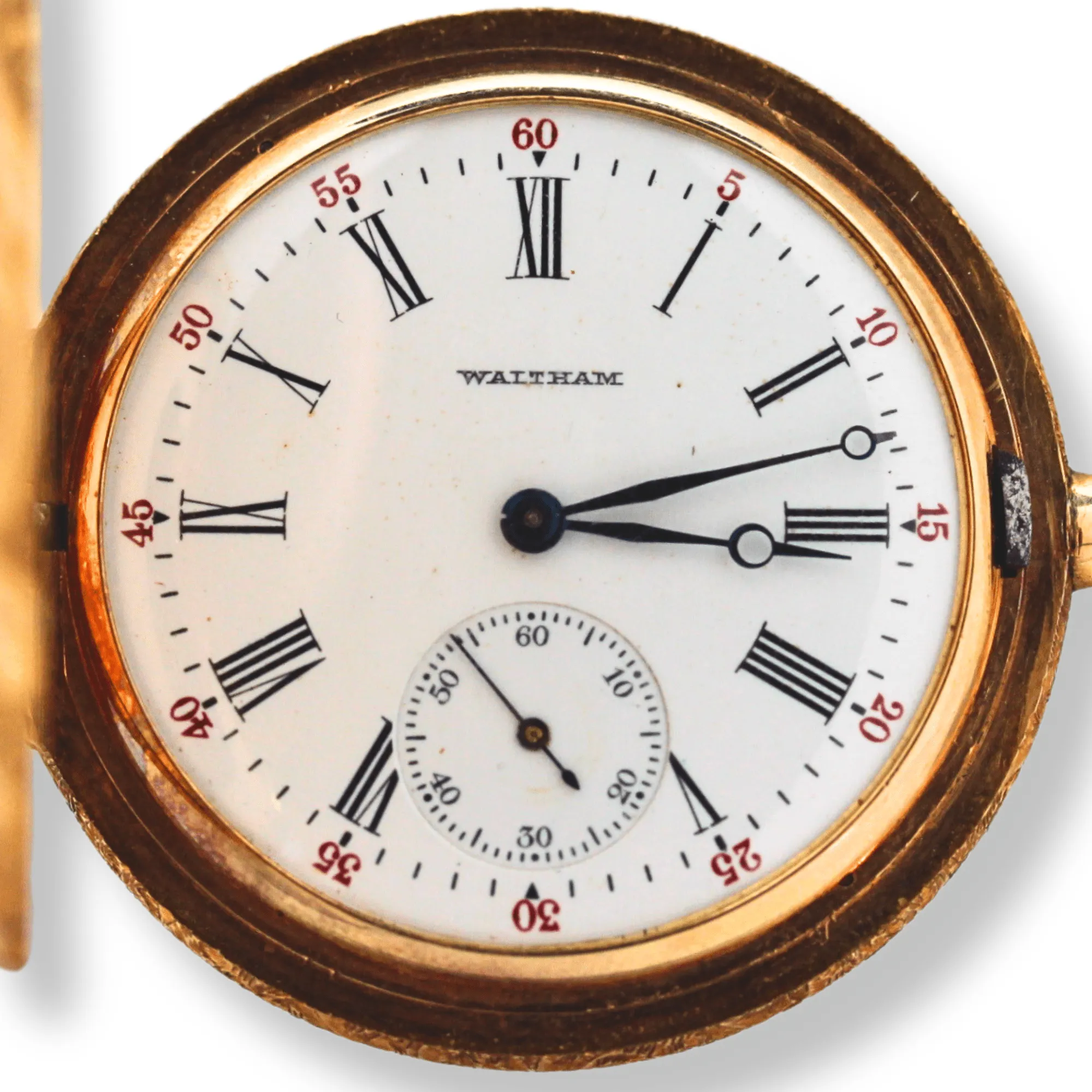 Waltham Riverside Full Hunter Gold Pocket Watch