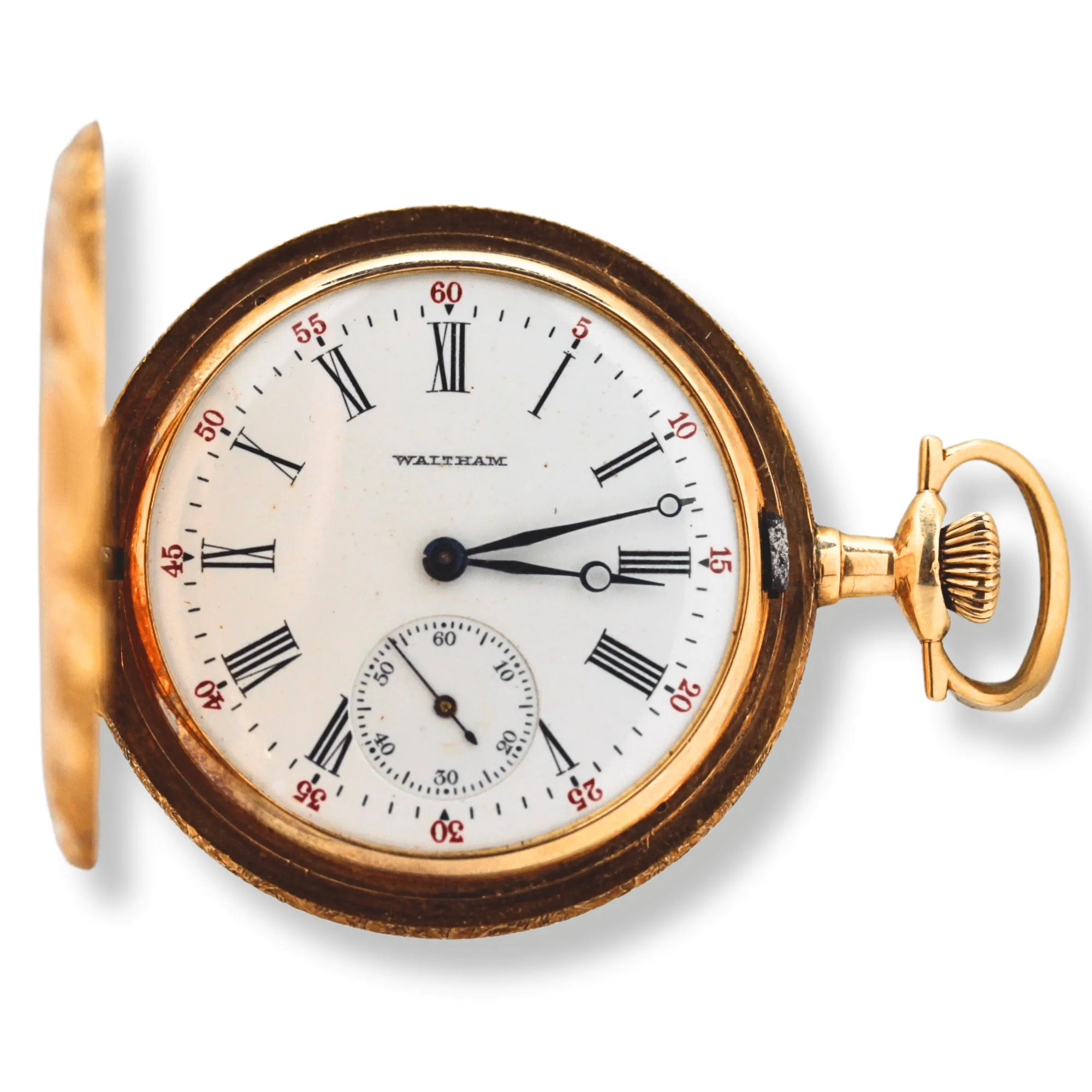 Waltham Riverside Full Hunter Gold Pocket Watch