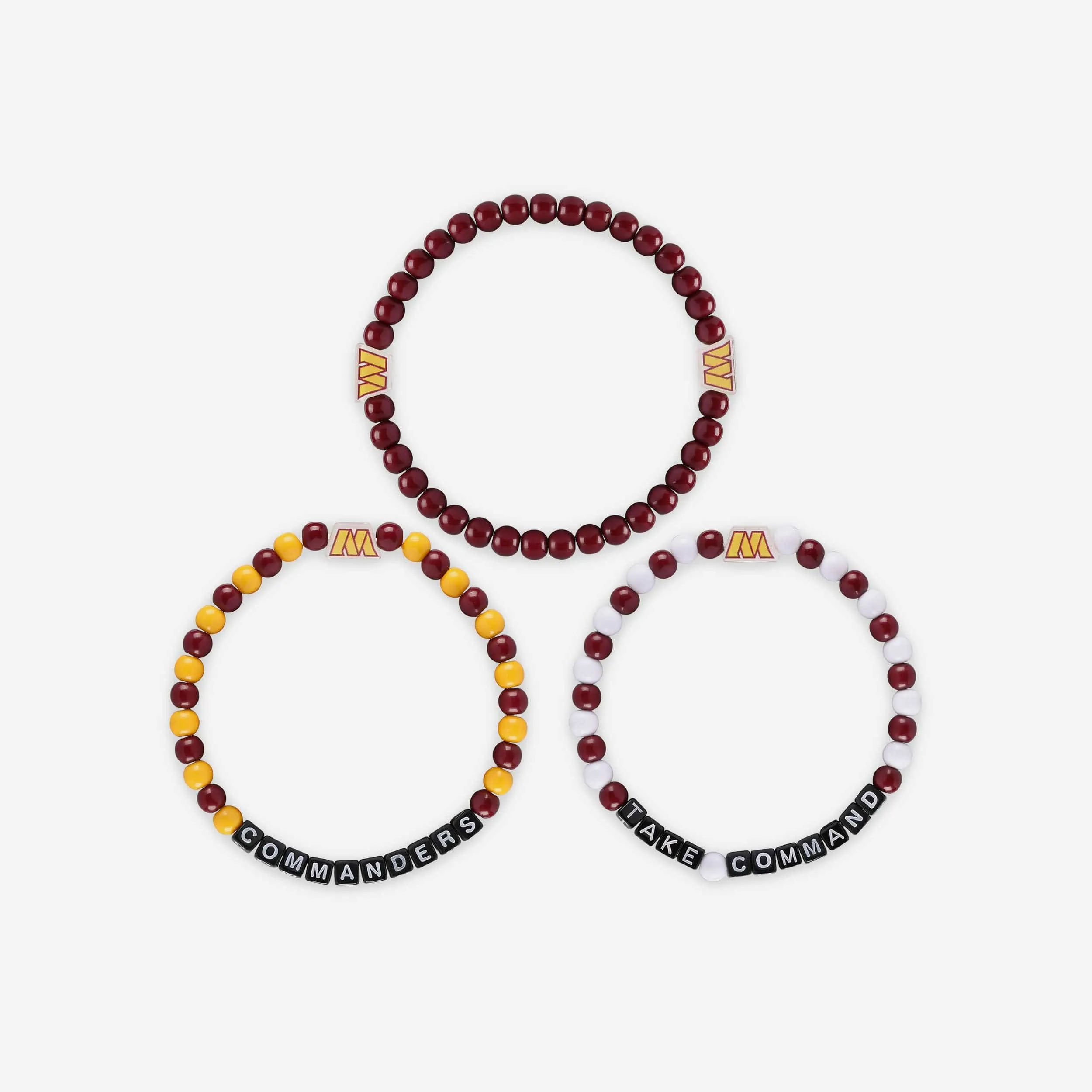 Washington Commanders 3 Pack Beaded Friendship Bracelet