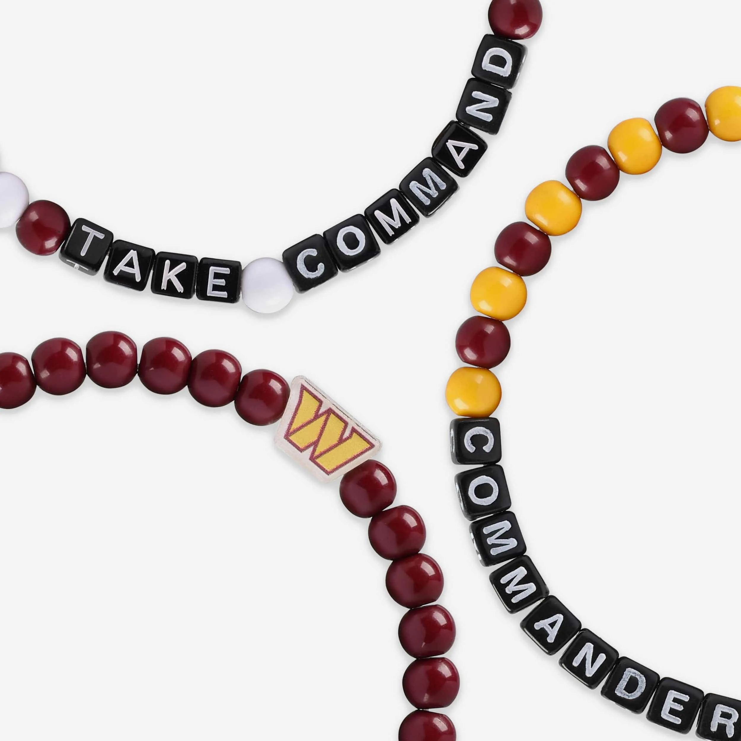 Washington Commanders 3 Pack Beaded Friendship Bracelet