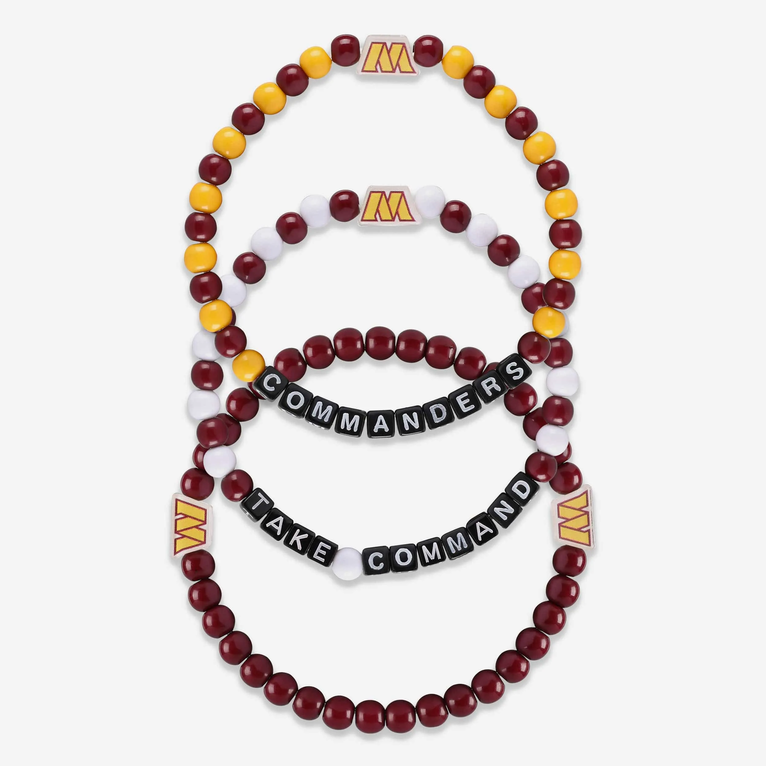 Washington Commanders 3 Pack Beaded Friendship Bracelet
