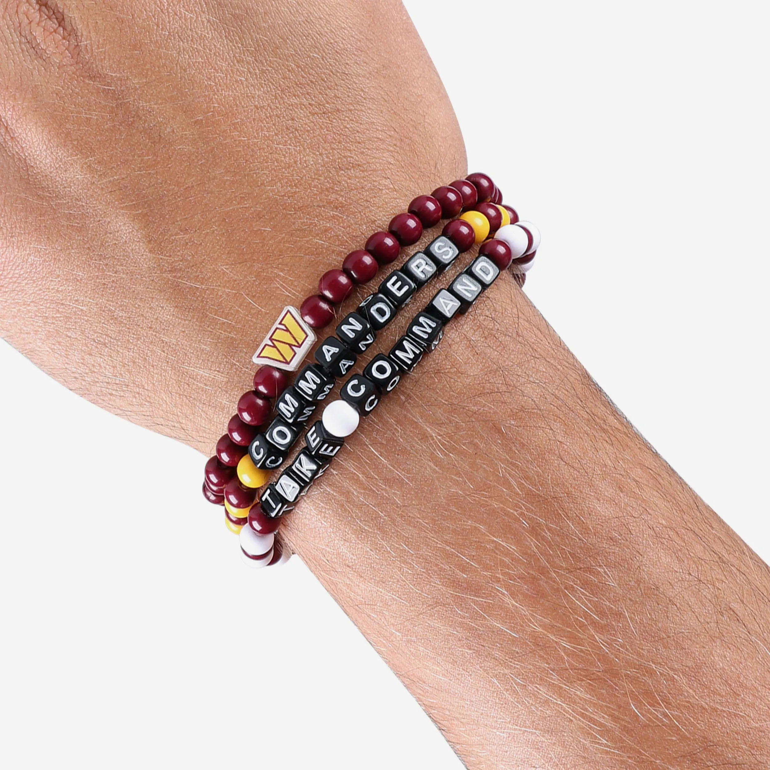 Washington Commanders 3 Pack Beaded Friendship Bracelet