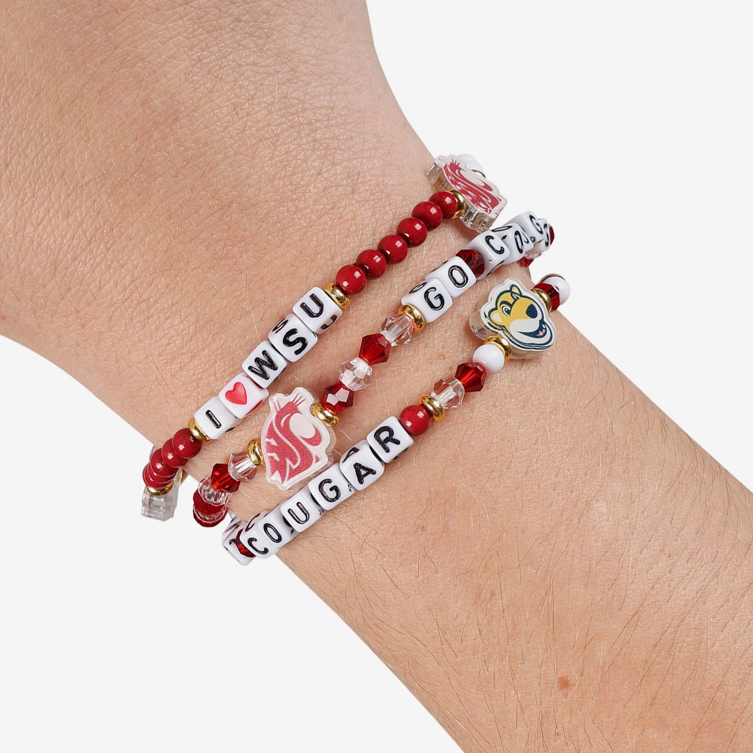 Washington State Cougars 3 Pack Friendship Bracelet