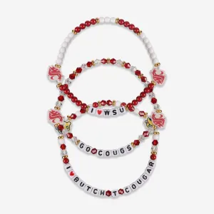 Washington State Cougars 3 Pack Friendship Bracelet