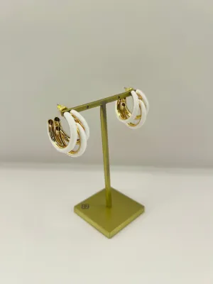 Wild Hoop Earrings, White