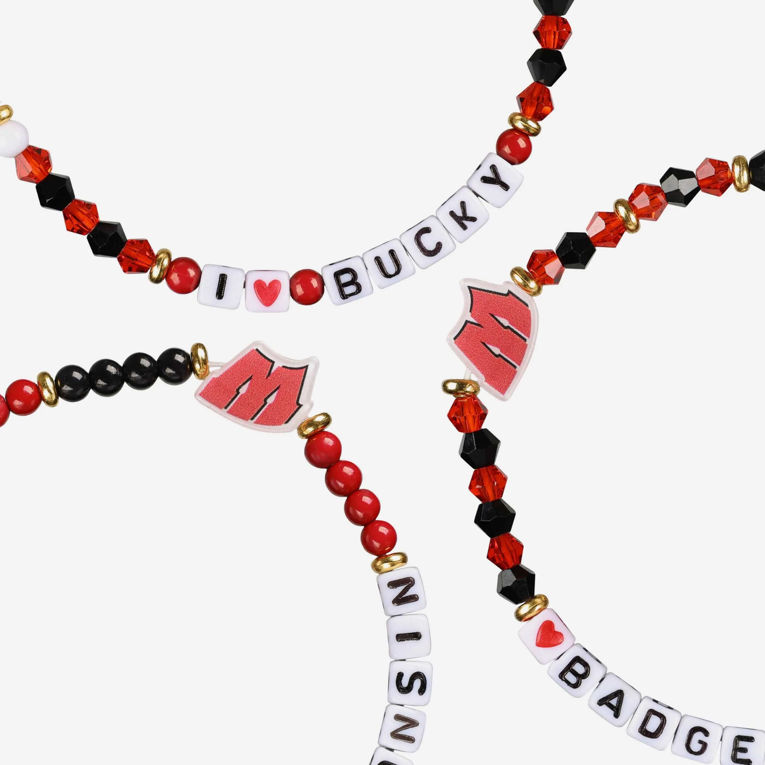 Wisconsin Badgers 3 Pack Friendship Bracelet