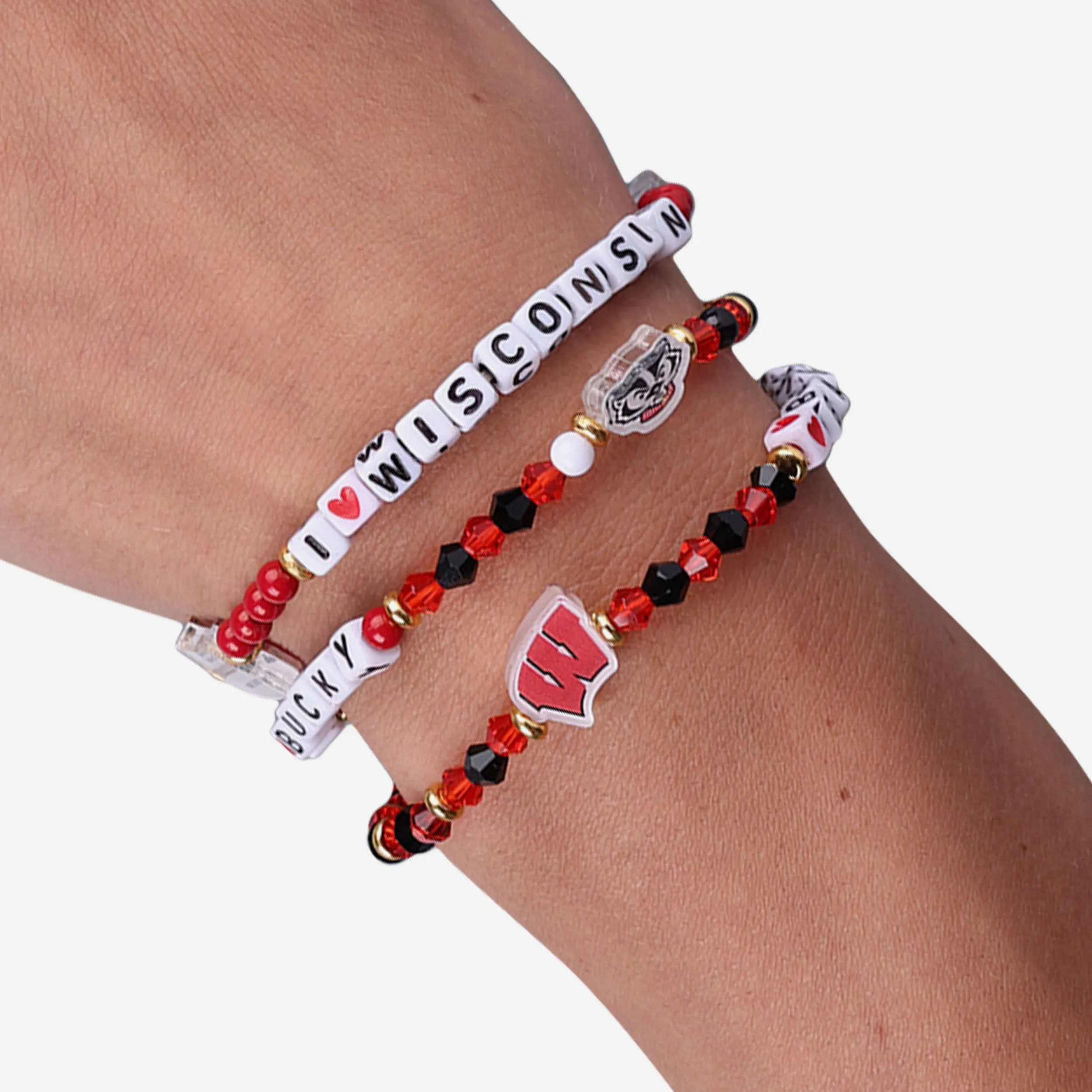 Wisconsin Badgers 3 Pack Friendship Bracelet