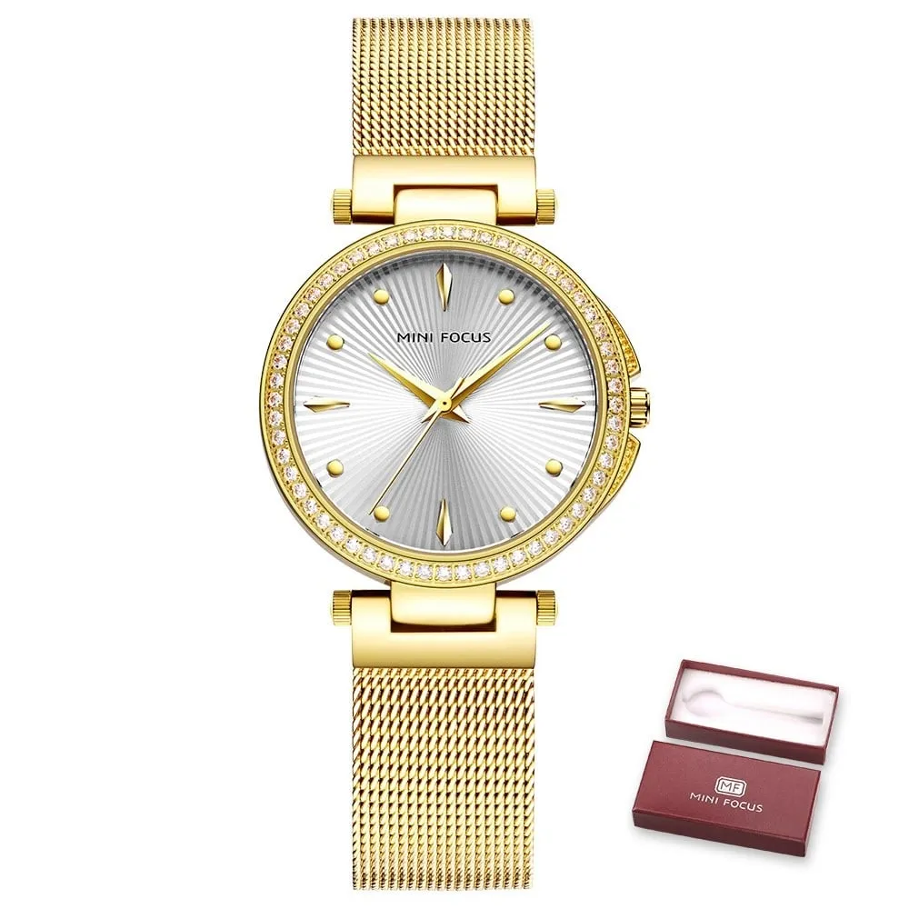 Women's Fashion Crystal Dial Watch