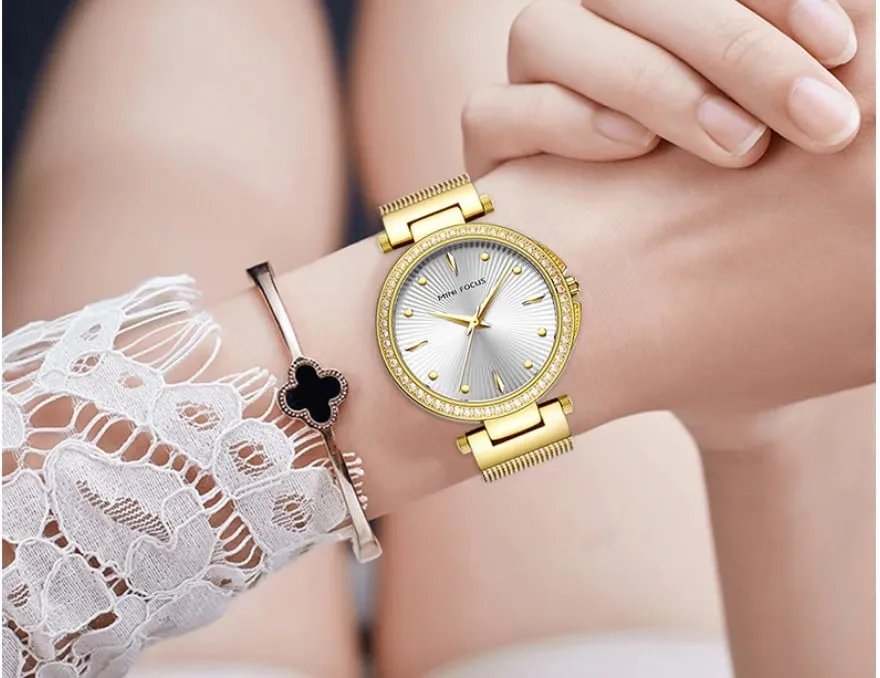 Women's Fashion Crystal Dial Watch