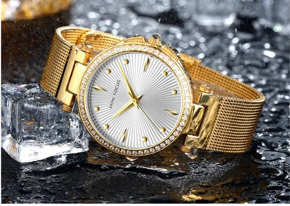 Women's Fashion Crystal Dial Watch