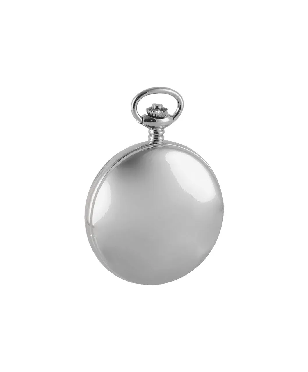 Woodford Chrome Plated Mechanical Pocket Watch with Twin Lid and Skeleton Back