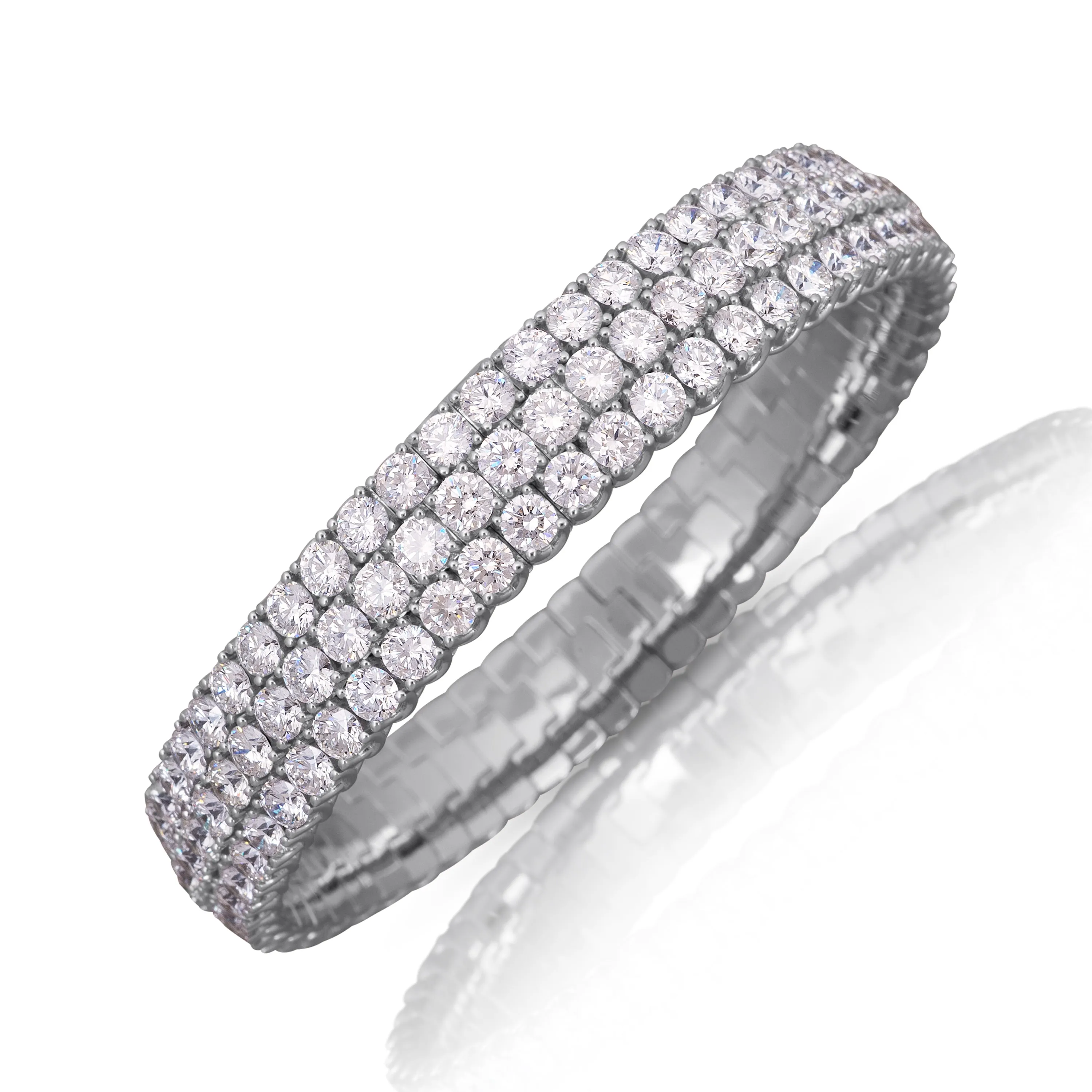 Xpandable™ three-row diamond bracelet