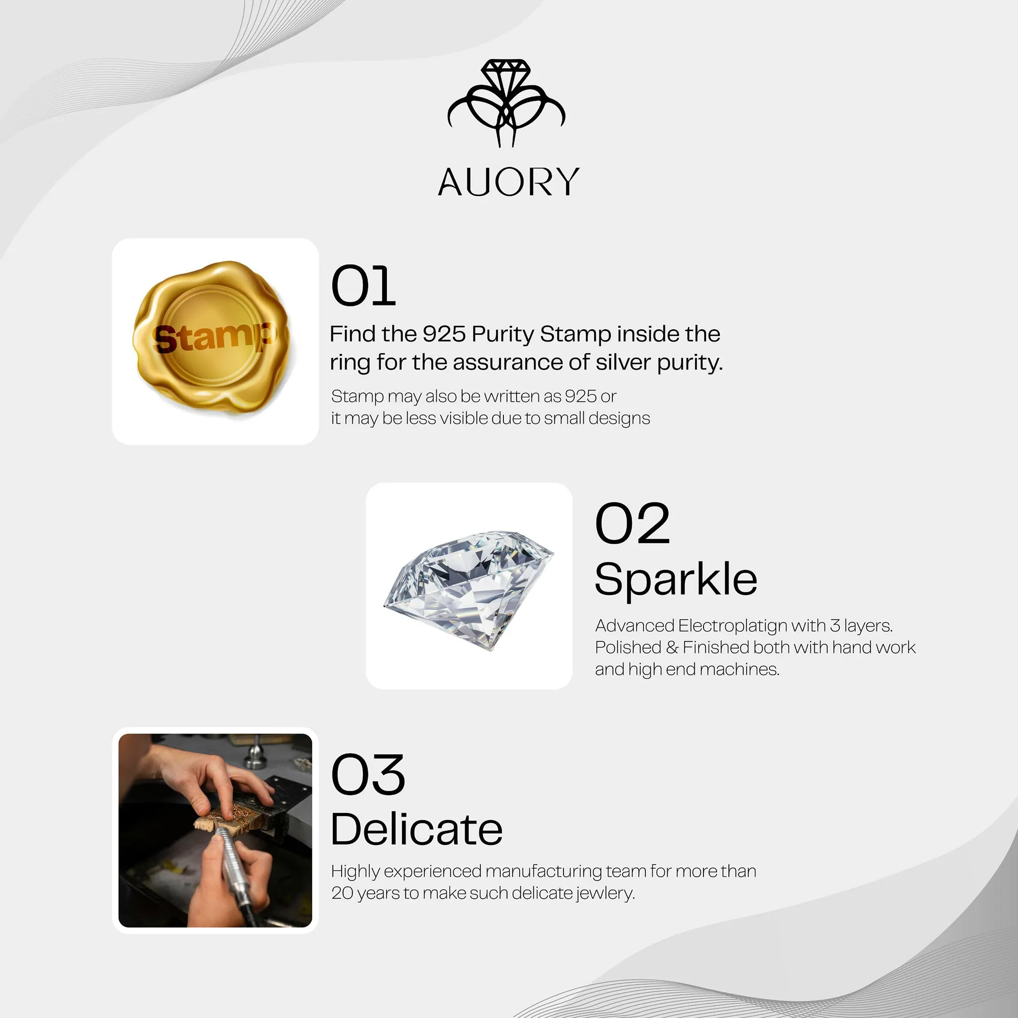 Yellow Gold Plated Adjustable Floral Swirl Silver Sparkling Ring For Women