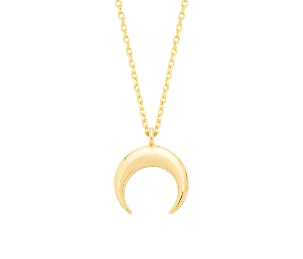 YOU ROCK : Curved Horn Necklace in Gold