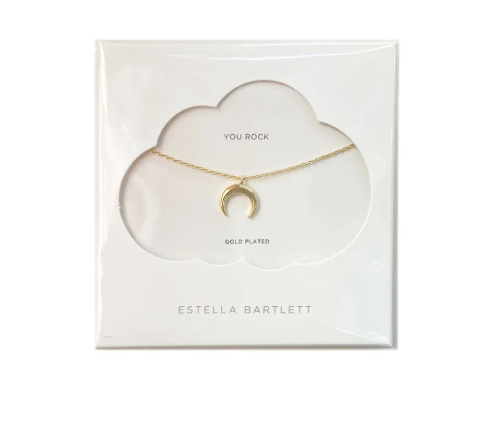 YOU ROCK : Curved Horn Necklace in Gold