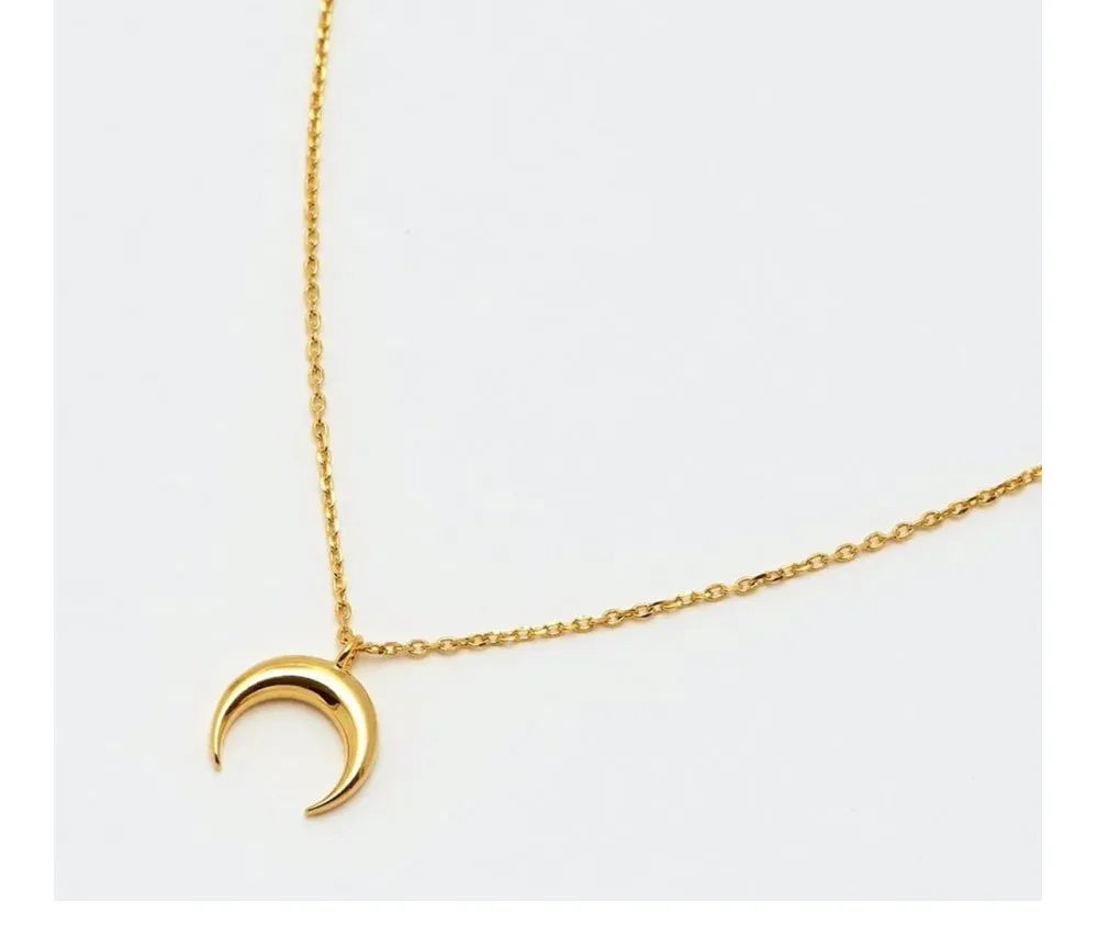 YOU ROCK : Curved Horn Necklace in Gold